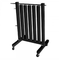 Hantelständer aus Vinyl mit Rädern und Stange